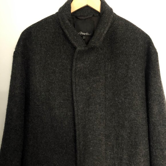 3.1 PHILLIP LIM Wool Notch-Lapel Overcoat - Picture 3 of 6